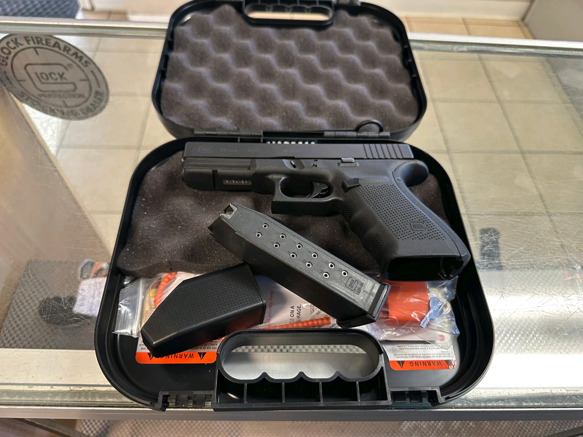 Glock G21 Gen4 4.61 Inch Barrel 13+1 Mag Black Frame & Slide Safe ...