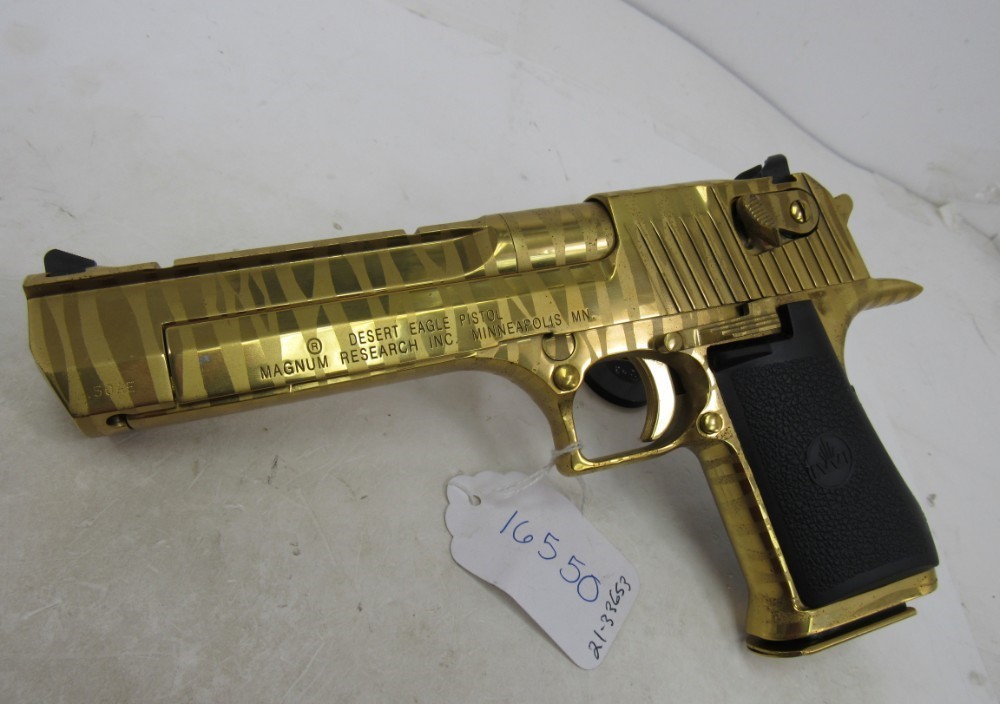 Desert Eagle 50ae Tiger Stripe Gold – Bisbee – Pistols 