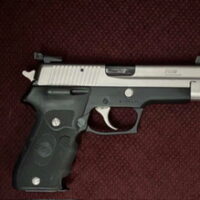 SIG SAUER DUO TONE .45 ACP WITH CTC LASER GRIPS